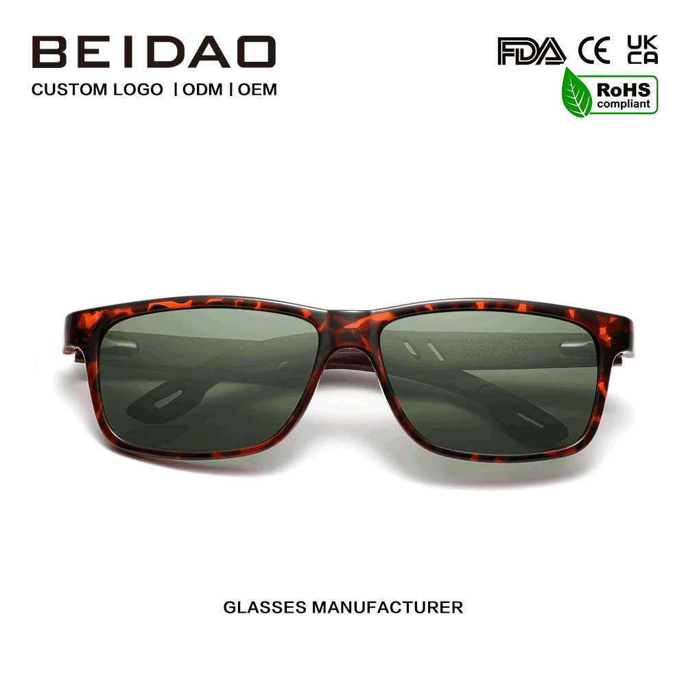 For Unisex Walnut TR90 Frame Polarized Sunglasses Driving