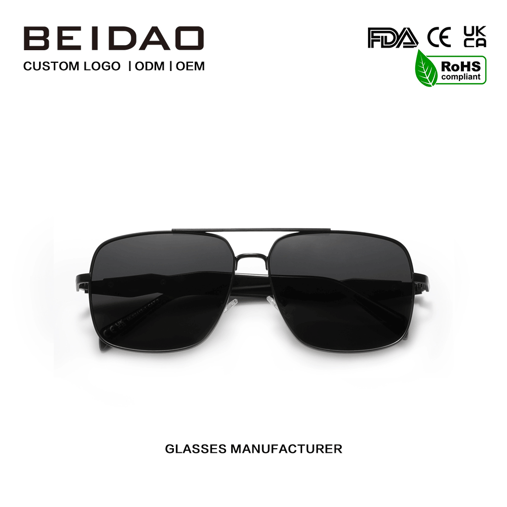 High Quality Metal Alloy Frame UV400 Anti-Radiation Sunglasses
