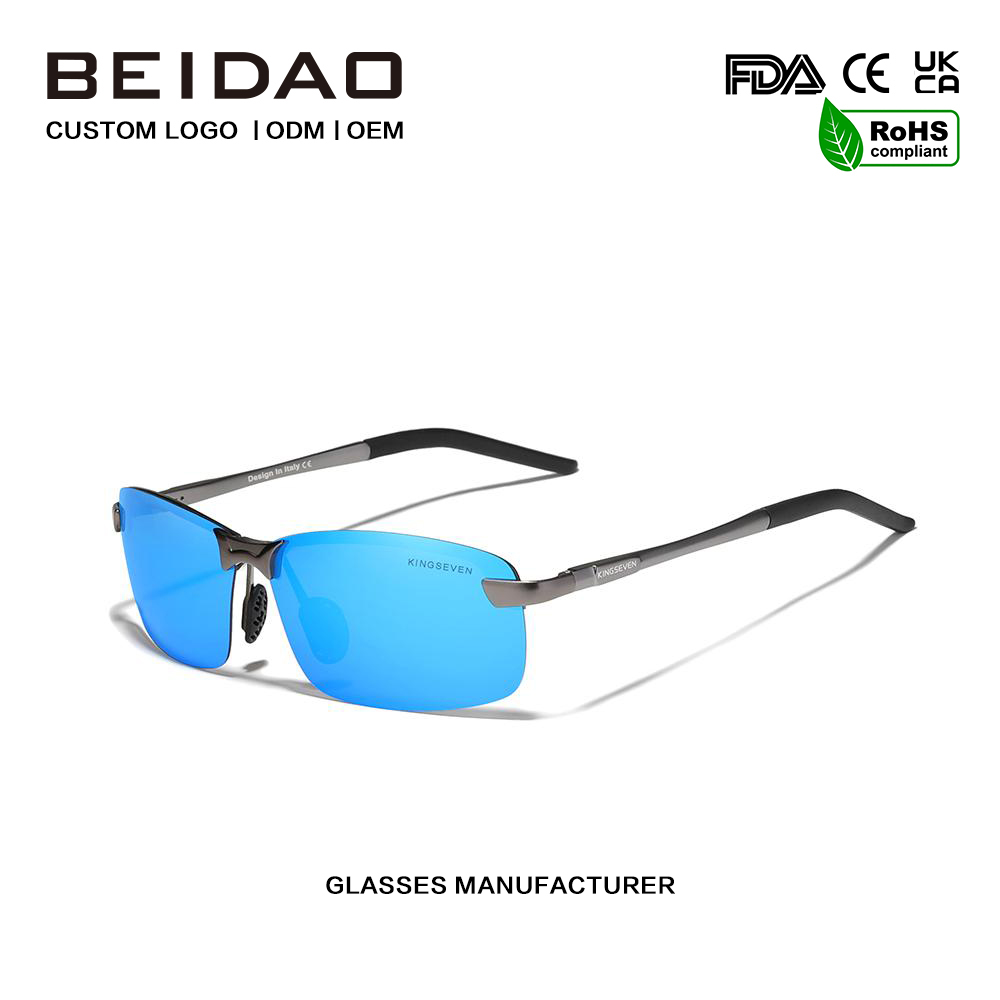 Modern Blue Fashion TR90 Alloy Polarized Sunglasses for Women Men