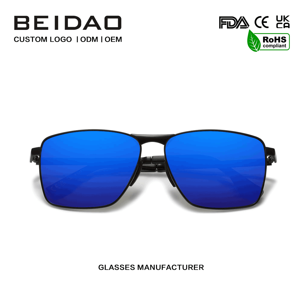 Modern Blue Rectangular UV400 Polarization Sunglasses
