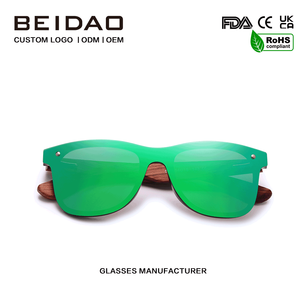 Modern Original Bubinga Wood Silver Polarized Sunglasses Driving