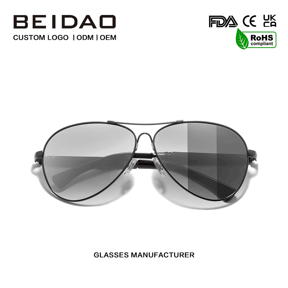 Modern Polarized Photochromic lenses Alloy Frame Driving Sunglasses